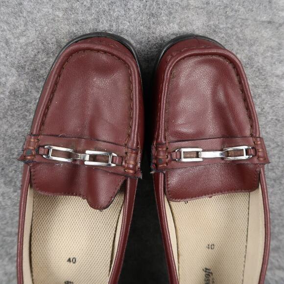 Aerosoft Shoes Womens 40 Loafer Moc Toe Slip On Casual Comfort Career Classic - Picture 7 of 11